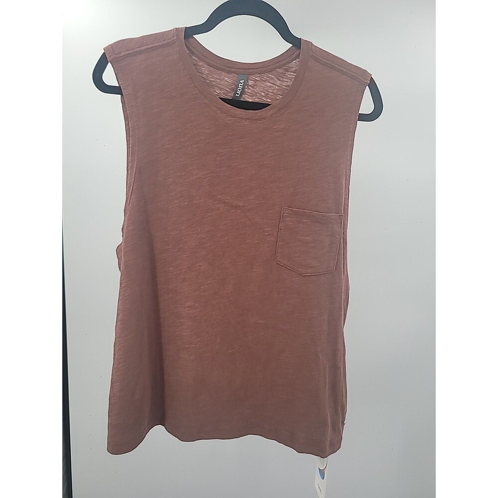 Vuori Sleeveless Pocket Tank - Rust